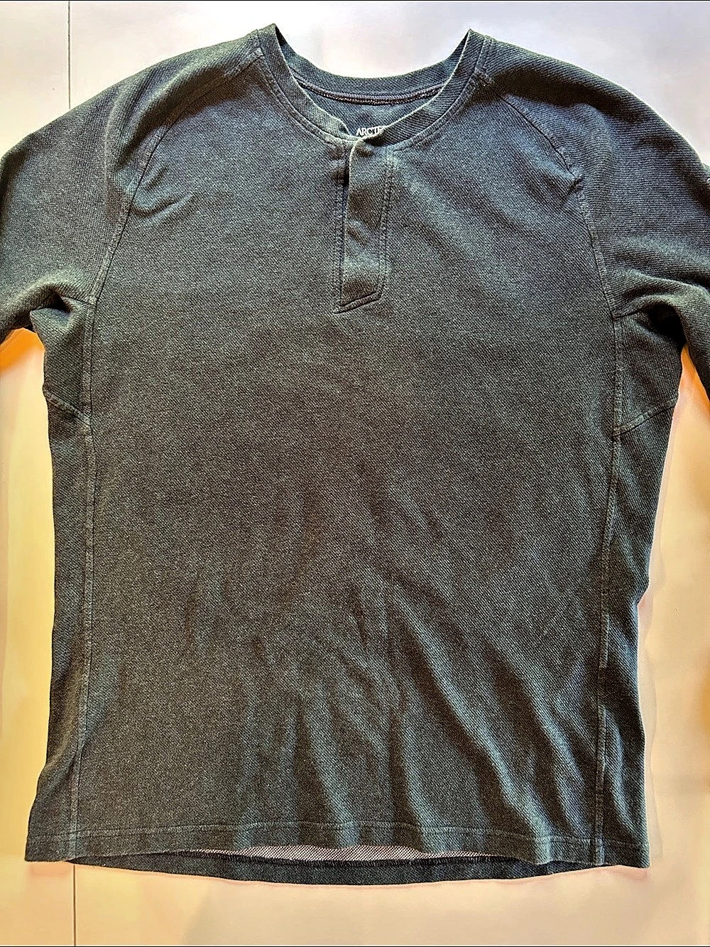 Arc'teryx Men's Long Sleeve Henley in Teal Blue Size Medium